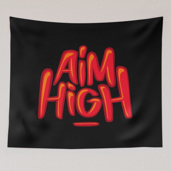 Item preview, Aim High Red - Motivational Quote designed and sold by rocketdandy.