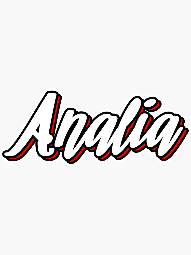 Analia First Name Hand Lettering Design Sticker For Sale By Sulies Redbubble 0445