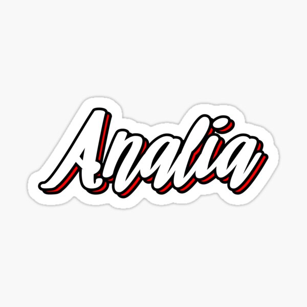 Analia First Name Hand Lettering Design Sticker For Sale By Sulies Redbubble 0714