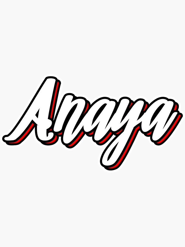  Anaya First Name Hand Lettering Design Sticker For Sale By Sulies 