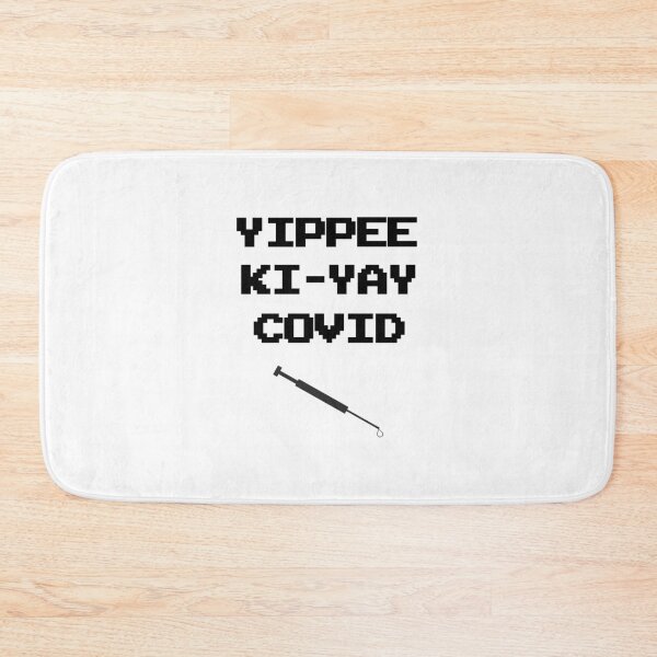 Item preview, Yippee ki yay COVID - funny vaccine retro vintage arcade style black typography designed and sold by Deegital18.