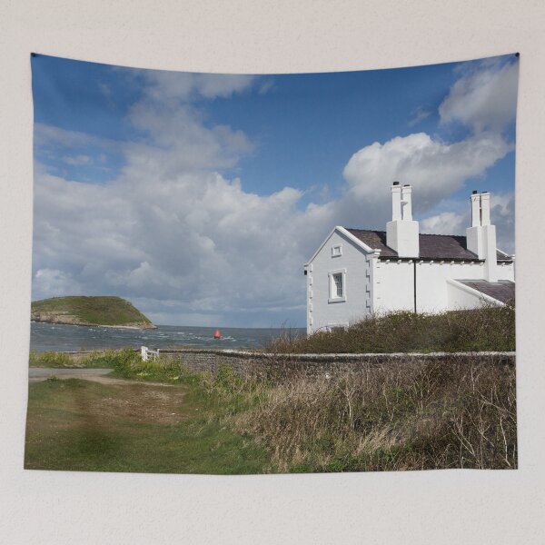 Item preview, Puffin Island and Cottages at Penmon Point in Anglesey designed and sold by heidipics.