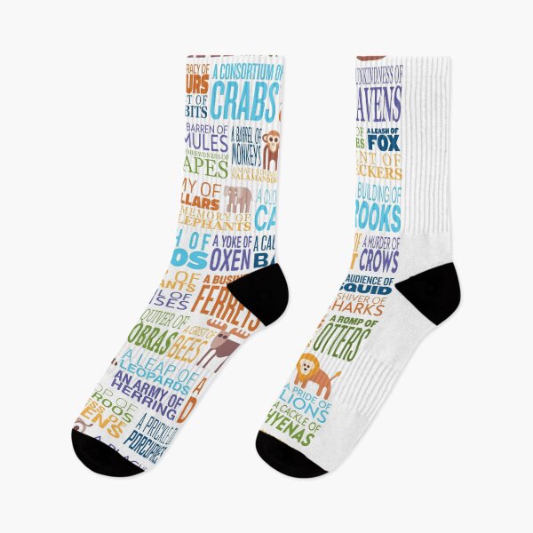 Item preview, Animal Group Terminology - Funky Font Edition with Animals designed and sold by Mikael Colville-Andersen.