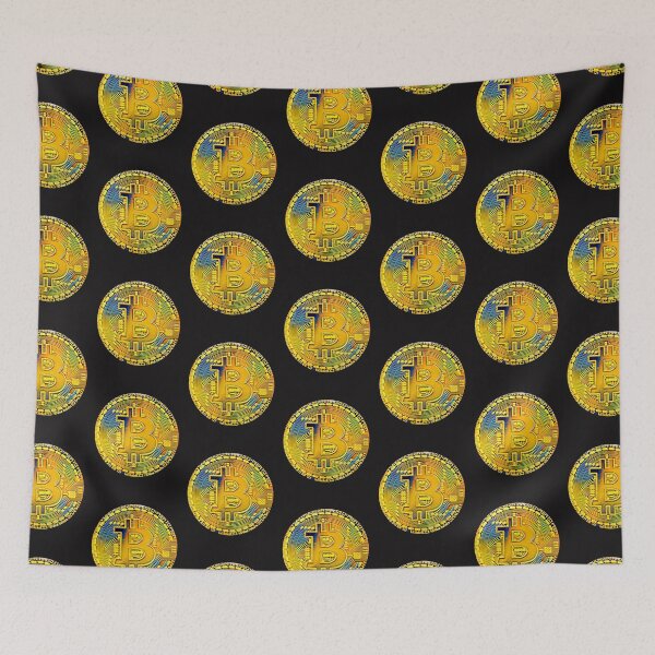 Item preview, Bitcoin Lovers Cryptocurrency Pattern, Watercolor Digital Art designed and sold by Lizzie May.