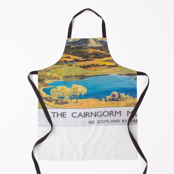 Item preview, retro classic Caringorm Mountains poster designed and sold by CorasPosters.