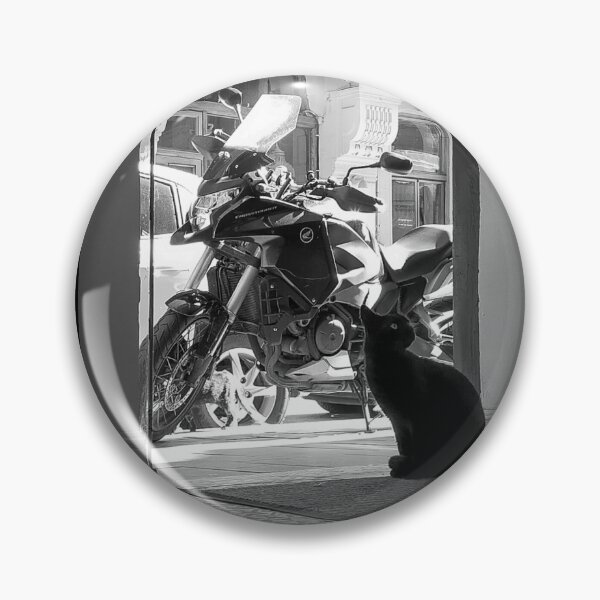 Item preview, B&W cat&motorbike designed and sold by MariusMUSTATEA.