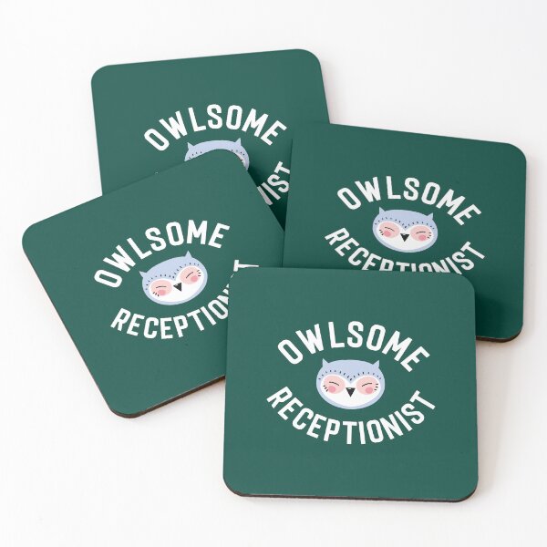 Item preview, Owlsome Receptionist Pun - Funny Gift Idea designed and sold by betternotes.