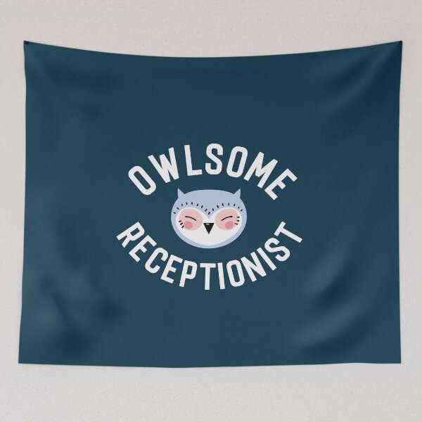 Item preview, Owlsome Receptionist Pun - Funny Gift Idea designed and sold by betternotes.