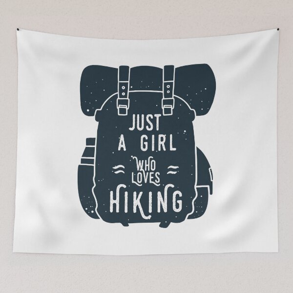 Item preview, Just A Girl Who Loves Hiking Funny Hiking Lover Gift designed and sold by saadtraibiz.