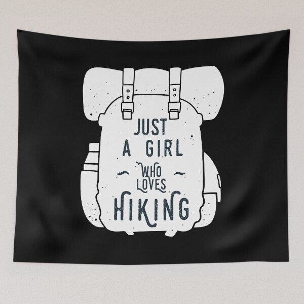 Item preview, Just A Girl Who Loves Hiking Funny Hiking Lover Gift designed and sold by saadtraibiz.