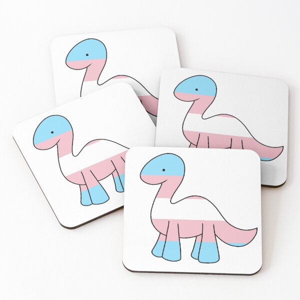 Item preview, Trans Pride Dino designed and sold by vanillagutz.