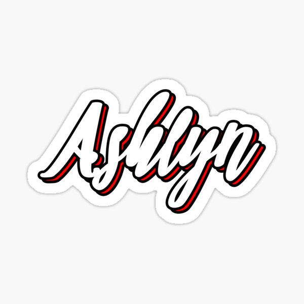 Ashlyn first name - hand lettered design Sticker