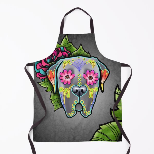 Item preview, Mastiff in Grey - Day of the Dead Sugar Skull Dog designed and sold by Pretty In Ink.