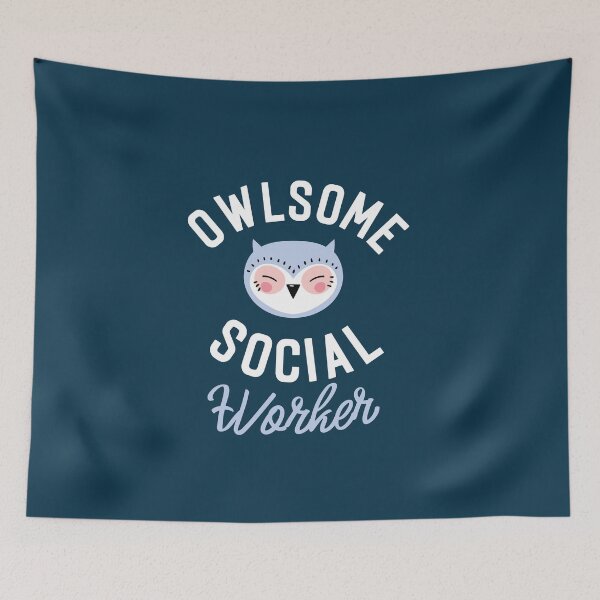 Artikelvorschau, Owlsome Social Worker Pun - Funny Gift Idea entworfen und verkauft von betternotes.