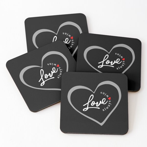 Item preview, Love Always Wins - Retro 80's red valentine heart on black  designed and sold by Caroline Laursen.