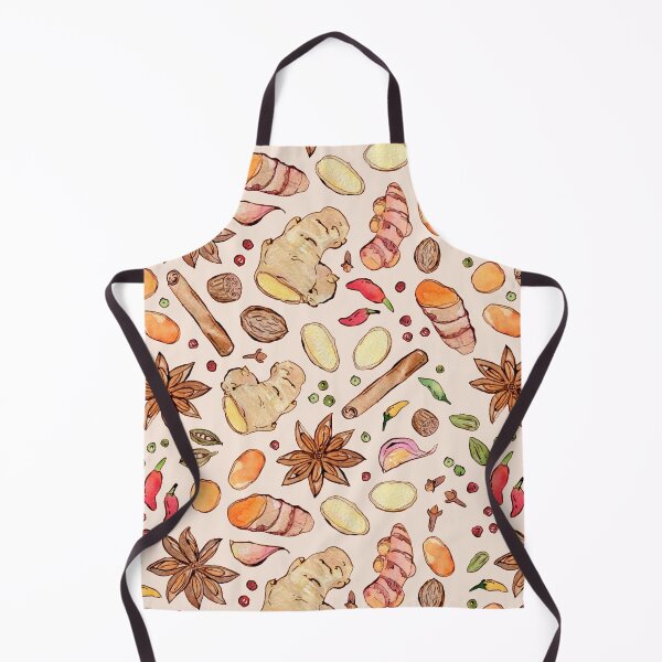 Item preview, Milk and Spice: turmeric, ginger, clove, cinnamon watercolor pattern designed and sold by AnjeseAnna.
