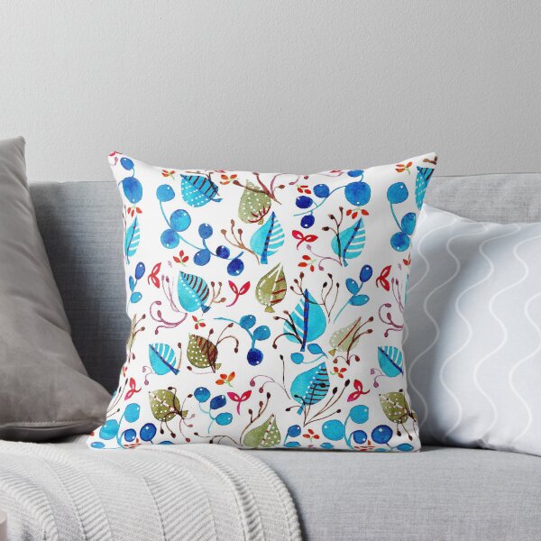 Item preview, Pattern, motif, flowery, turquoise designed and sold by voicivoila.