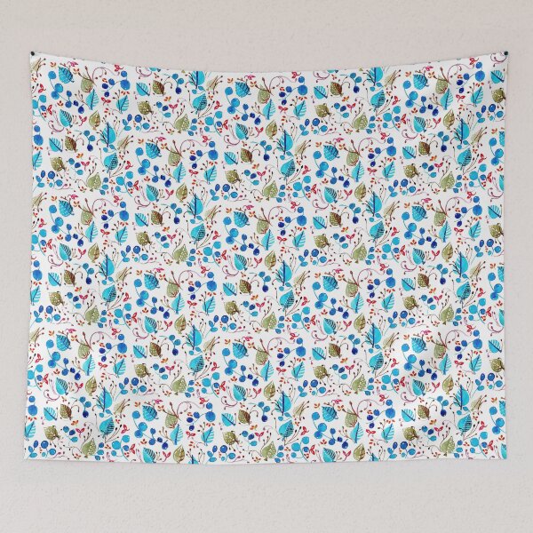 Item preview, Pattern, motif, flowery, turquoise designed and sold by voicivoila.