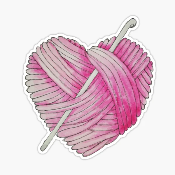 Crochet yarn heart resin pin, cute pins, enamel pins, rainbow pin, bes –  Jenny V Stickers