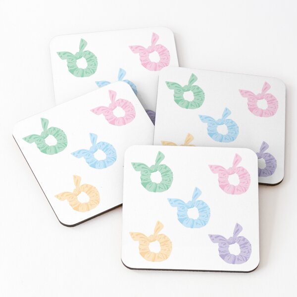Item preview, Pastel Rainbow Scrunchies Pack White designed and sold by ibyrd-7.