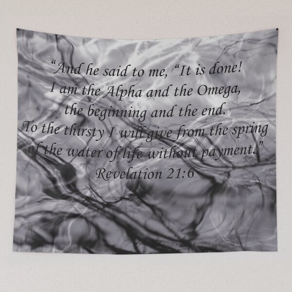 Item preview, Water Branches Bible Reflections Revelation 21 verse 6 purple designed and sold by Jenny Meehan Art Prints and Patterns  .