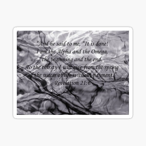 Item preview, Water Branches Bible Reflections Revelation 21 verse 6 purple designed and sold by Jenny Meehan Home Decor/Surface Patterns for Interior Design.