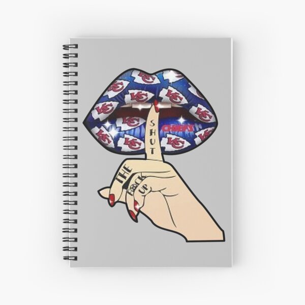 Shhh Woman Sexy Lips With Finger Secret Silence Kansas City Spiral Notebook