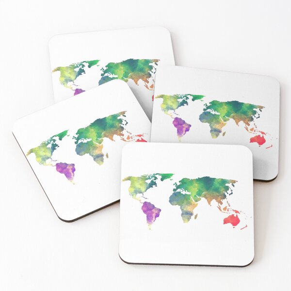 Item preview, Watercolor world map designed and sold by KeralaMan.