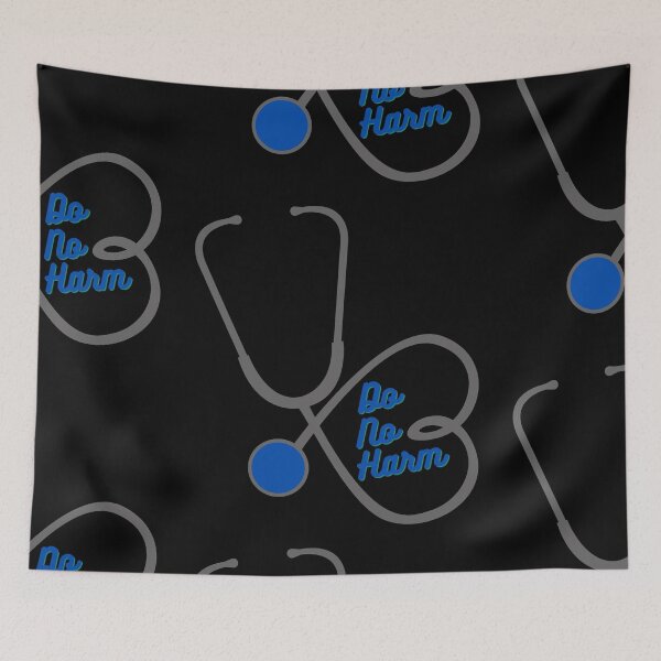 Item preview, Do no harm - Heart Stethoscope Blueberry/Iron designed and sold by miTeless seDign.