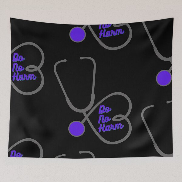 Item preview, Do no harm - Heart Stethoscope Grape/Iron designed and sold by miTeless seDign.