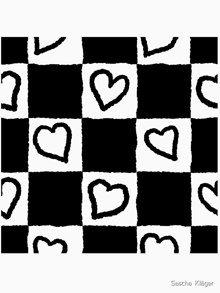 Thumbnail 7 of 7, Classic T-Shirt, Chessboard hearts designed and sold by IsabellaSchaf.