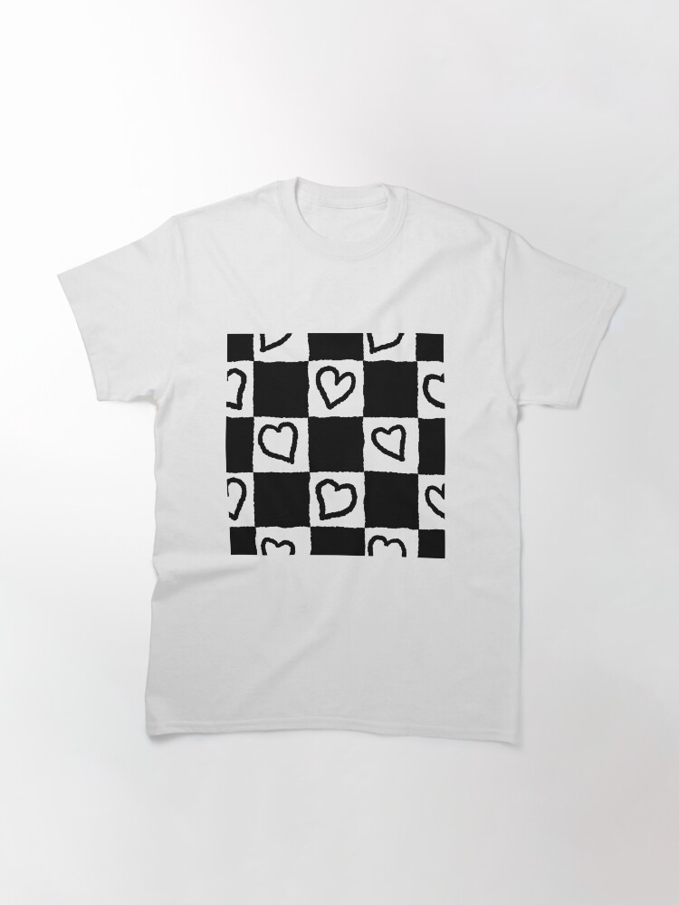 Thumbnail 3 of 7, Classic T-Shirt, Chessboard hearts designed and sold by IsabellaSchaf.