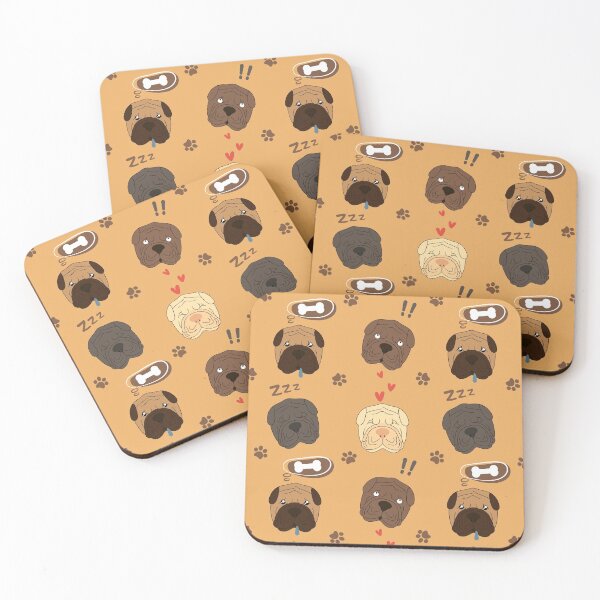 Item preview, Shar Pei Dog Head Emoji designed and sold by Lulupainting.