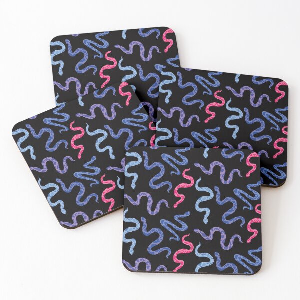 Item preview, Fun Snakes Blue and Pink Monochromatic Danger Noodles Pattern designed and sold by TheRainbowRoom.