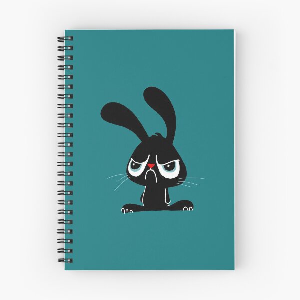 Item preview, Cute Grumpy Bunny - Blue Version designed and sold by Doozal.