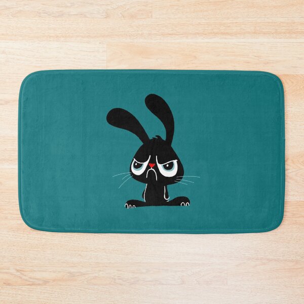 Item preview, Cute Grumpy Bunny - Blue Version designed and sold by Doozal.