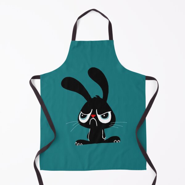 Item preview, Cute Grumpy Bunny - Blue Version designed and sold by Doozal.