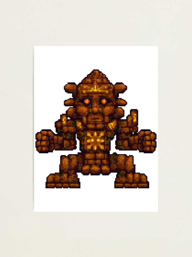 Lamina Fotografica Terraria Golem De Jaront Redbubble