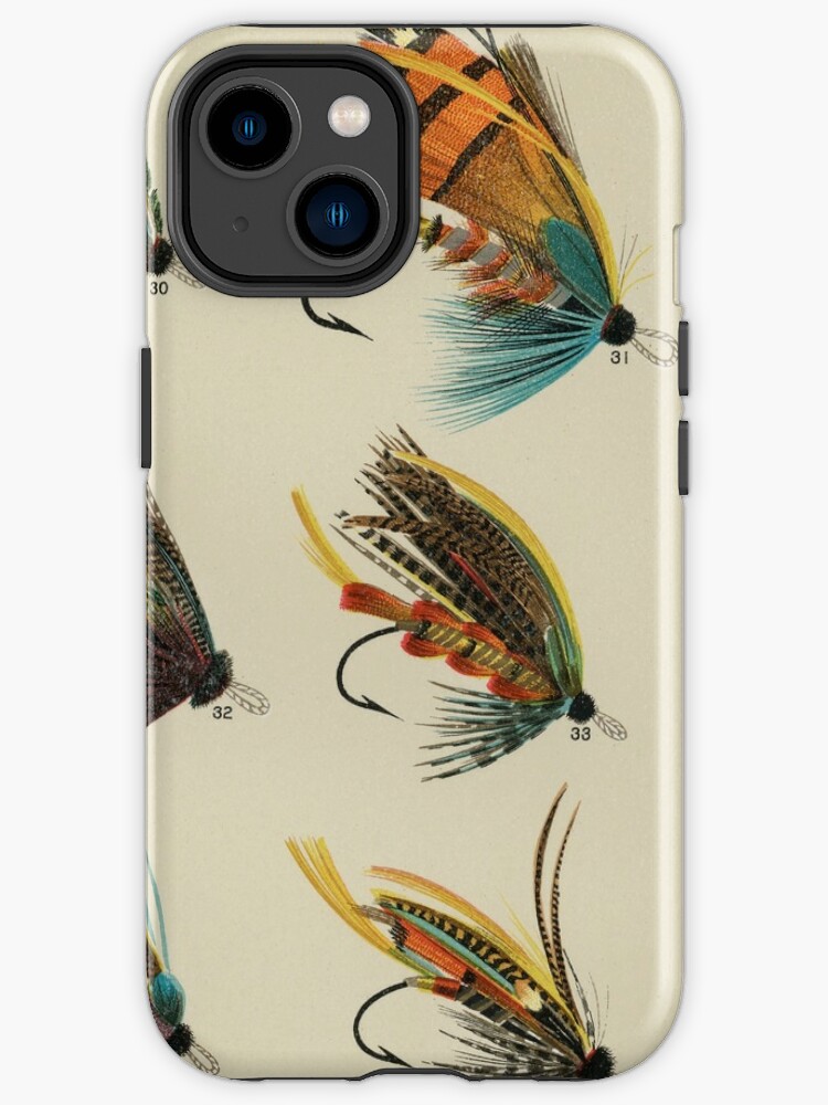 Salmon Fly Fishing - Salmon Flies Art iPhone Wallet Case by SFT