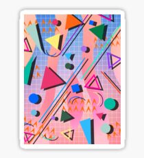 80s pop retro pattern 2 Sticker