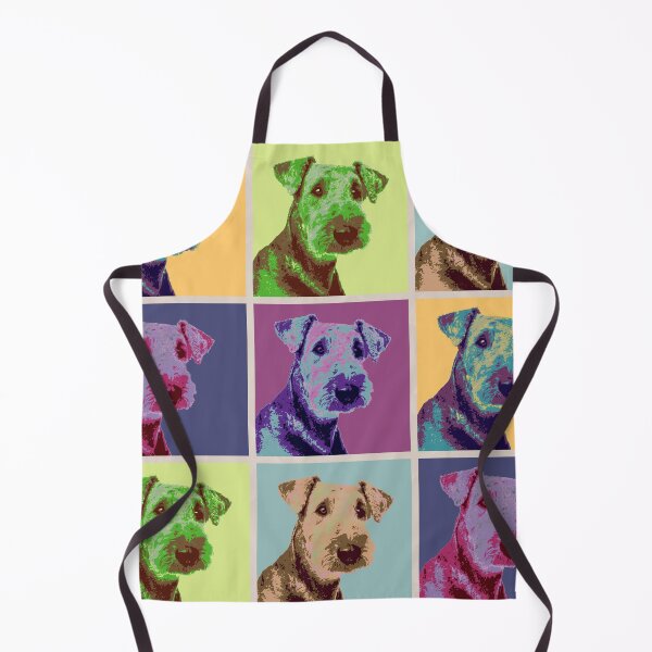 Vista previa del artículo con la obra «Airedale Terrier Pop Art Grid», diseñado y vendido por k9printart.