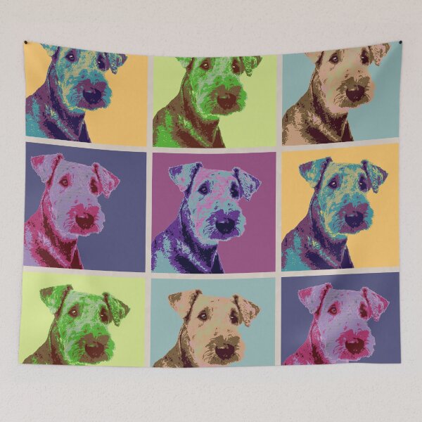 Item preview, Airedale Terrier Pop Art Grid designed and sold by k9printart.