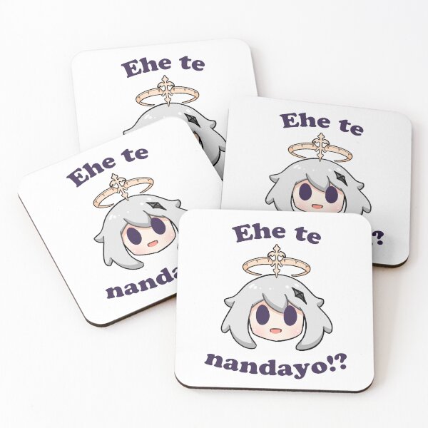 Item preview, Genshin impact Paimon ehe te nandayo typography designed and sold by Morcawork.