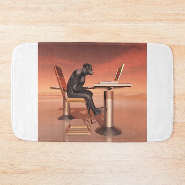 Item preview, Great ape Homo Habilis and laptop designed and sold by MIRO3D.