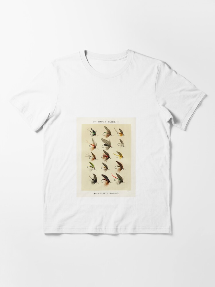 Vintage Fly Fishing Print - Trout Flies | Essential T-Shirt