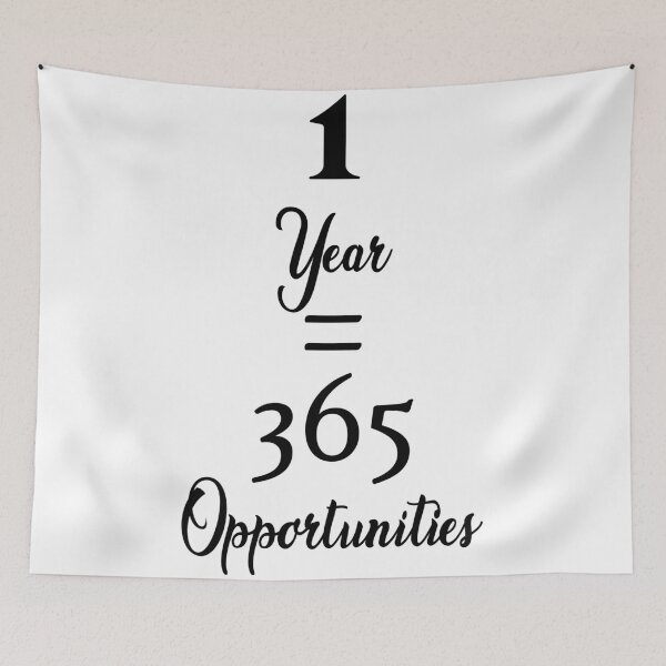 Item preview, One Year 365 Quote Art Design Inspirational Motiv designed and sold by vividpixelusa.