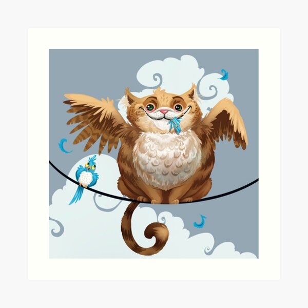The Hungry Kitty Cat Art Print