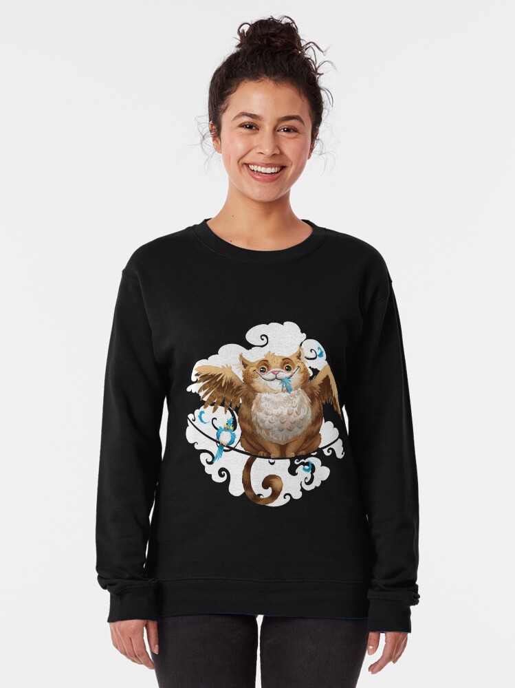 Alternate view of The Hungry Kitty Cat Pullover Sweatshirt