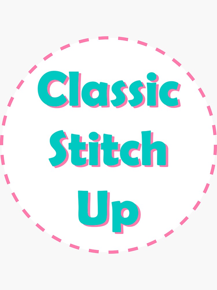 "Classic stitch up" Sticker for Sale by NRG123 Redbubble
