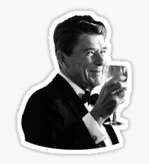 President Reagan Making A Toast Sticker